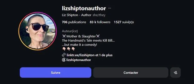 Profil Instagram de Liz Shipton : 83 000 abonnés